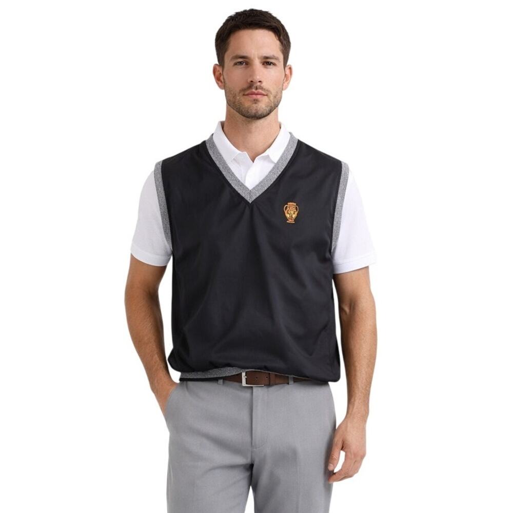 Sunderland of Scotland Classic Golf Vest XL Black Nylon V-Neck